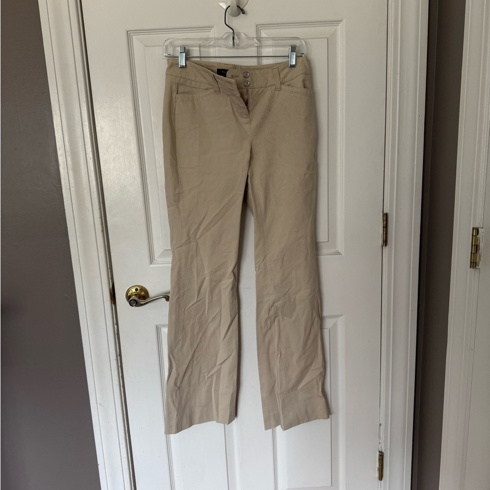 White House Black Market Beige Boot Cut Pants